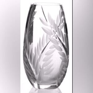 Vintage Roma Cut Etched Crystal Bud Vase 5.5"
